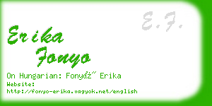 erika fonyo business card